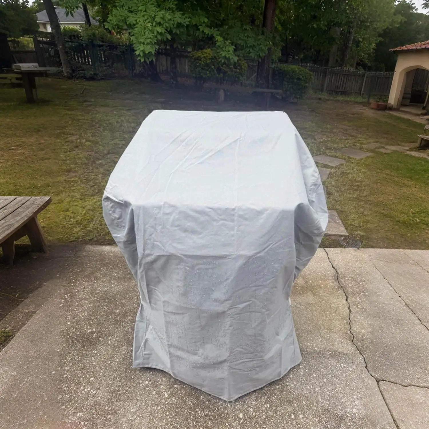 BBQ Grill Cover, 32 Inch Heavy Duty Waterproof 2 Burner Barbecue Gas Grill Covers for Weber Spirit Char-Broil Performance, Gray by GreenHaven Gardens