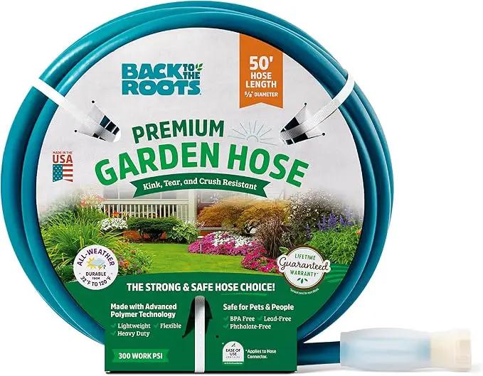 Back to the Roots Kink Resistant, BPA-Free Garden Hose, 50ft by GreenHaven Gardens