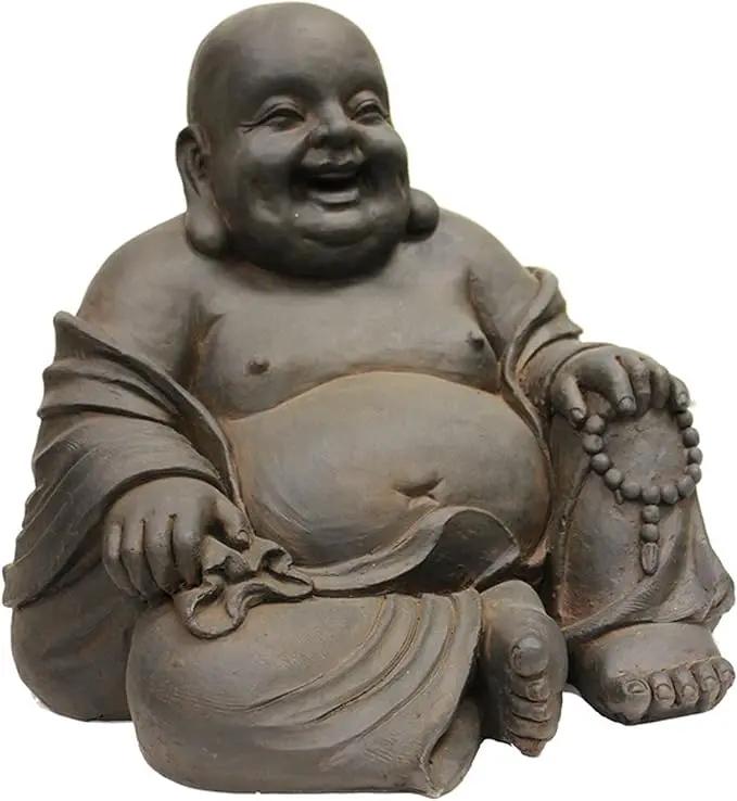 Hi-Line Gift Ltd Happy Sitting Buddha Statue, 165-Inch by GreenHaven Gardens