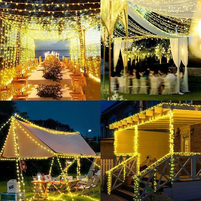 Heceltt 1140 LED 449 FT String Lights Outdoor, 8 Modes Warm White Christmas Lights Plug in, IP44 Waterproof Led String Lights with Timer and Memory for Xmas Yard Party Garden Decorations by GreenHaven Gardens
