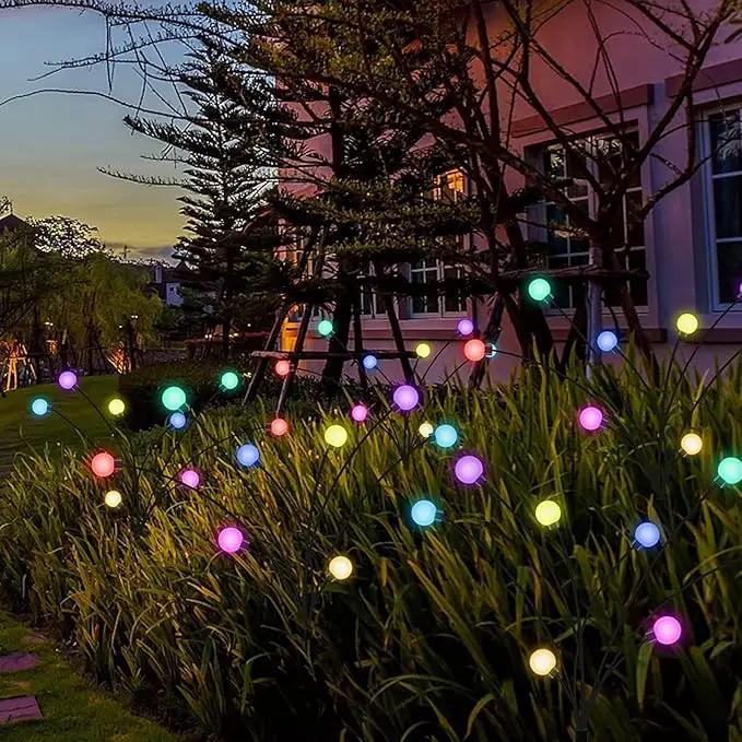 Multicolour-4Pack 32LED Firefly Multicolour Changing Lights,Garden Solar Lights Outdoor Decorative,Yard Waterproof Solar (Multicolour-4pcs) by GreenHaven Gardens