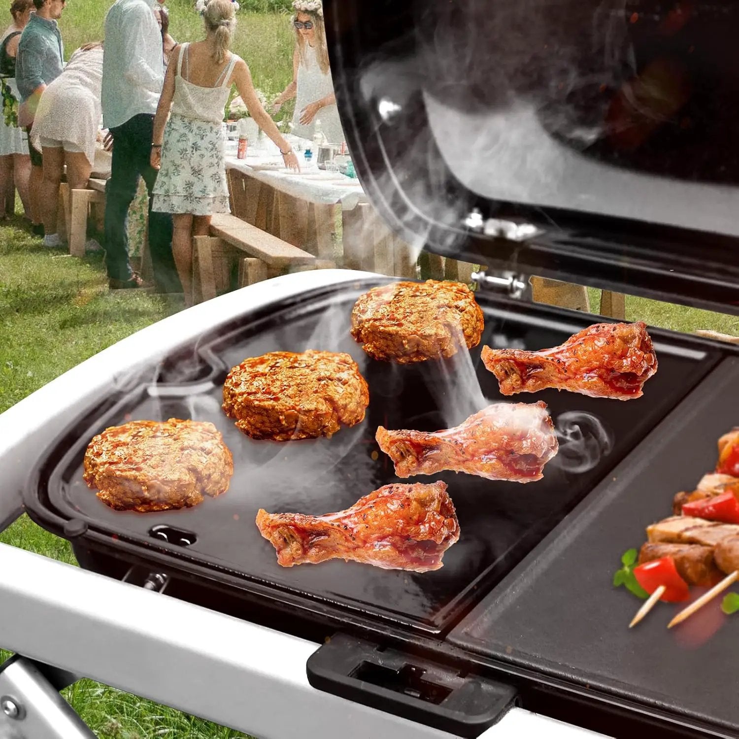 Uniflasy Enamels Griddle for Weber Traveler Portable Gas Grill, fits Weber 9010001 Traveler Portable Gas Grill, Cooking Griddle by GreenHaven Gardens