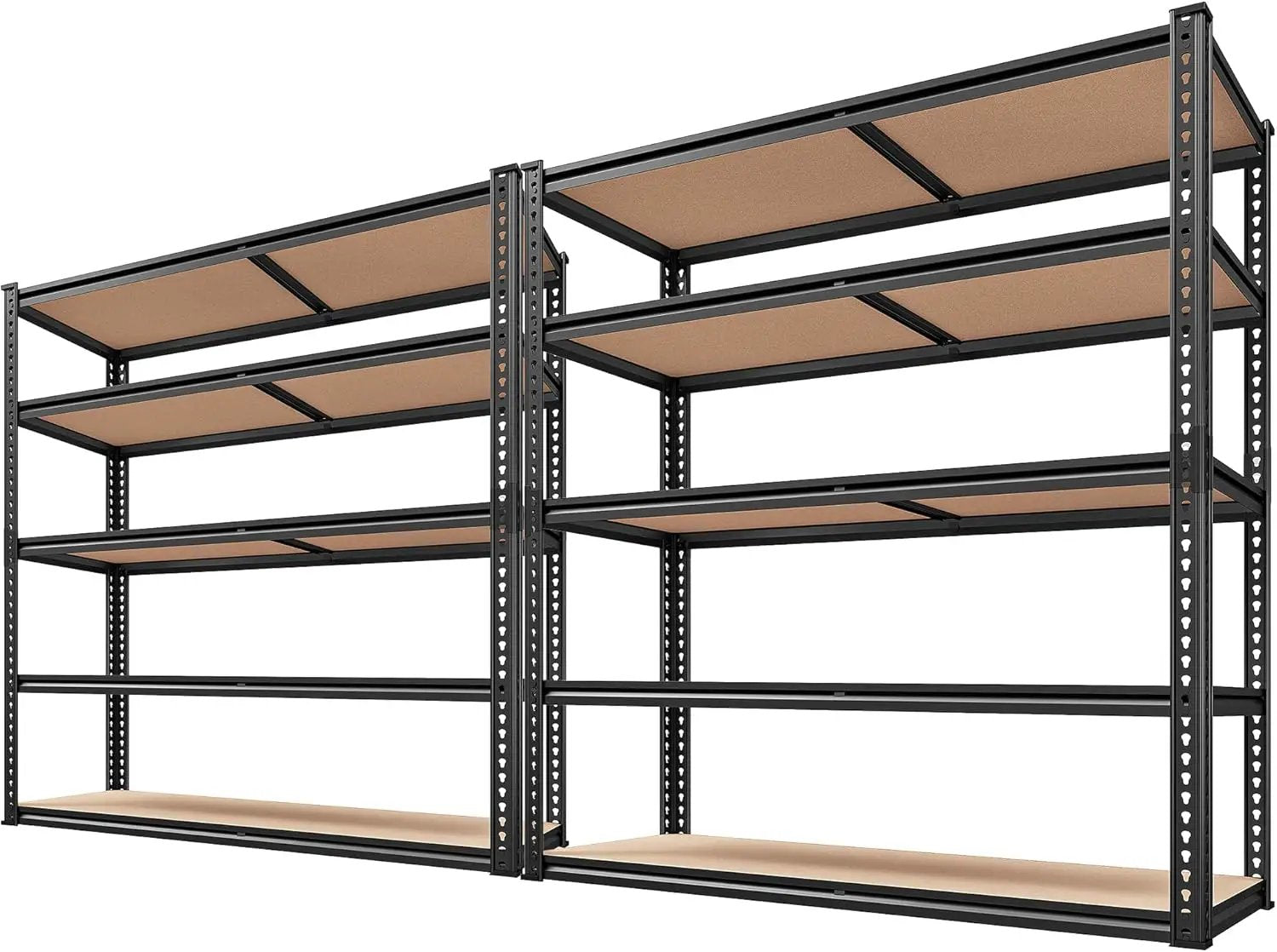 REIBII 2500LBS Garage Shelving Heavy Duty 72''H Storage Shelves 40" W Heavy Duty 5 Tier Metal Shelves Adjustable Pantry Shelf for Closet Pantry Basement Kitchen Warehouse 72" H x 40" W x 20" D, 2 Pack by GreenHaven Gardens