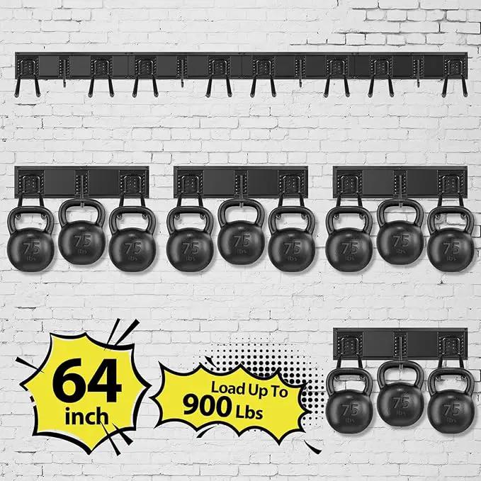 Garage Tool Organizer Wall Mounted, 64 Inches Adjustable Garden Tool Organizer Rack, 20 Pcs Heavy Duty Yard Tool Organizer Hold Up to 900lbs by GreenHaven Gardens
