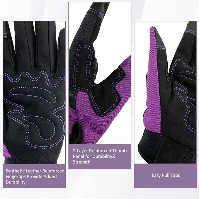 Gardening Gloves for Men and Women, Thorn Proof & Puncture Resistant Working Gloves, Gloves for Safety Work and Gardening, Gardening Gifts, Synthetic Leather Spandex Mechanic with Touchscreen Support by GreenHaven Gardens