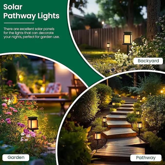 GIGALUMI Solar Lanterns Outdoor Waterproof, 8 Pack Hanging Solar Lanterns for Outside, Flame Effect Outdoor Lights for Pathway, Garden, Patio, Lawn, Porch, Gazebo, Tent, Tree, Yard(Flickering Lights) by GreenHaven Gardens