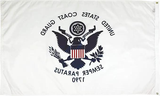 FlagSource U.S. Coast Guard Nylon Military Flag, Made in The USA, 4x6' by GreenHaven Gardens
