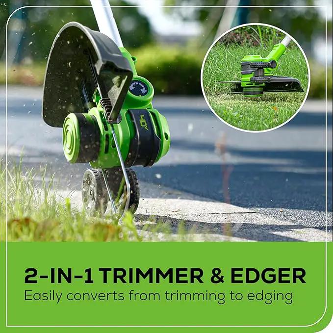 Greenworks 40V 13-Inch Cordless String Trimmer / Edger (Gen 2), Battery and Charger Not Included by GreenHaven Gardens