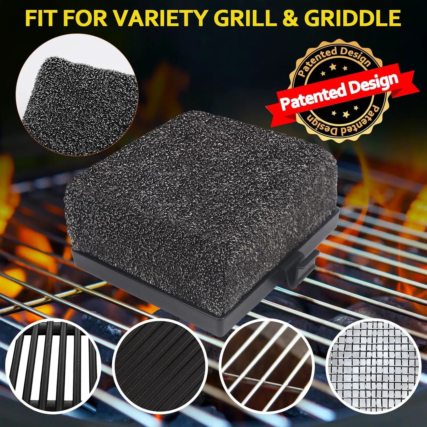 Grill Brush Brsitle Free, Replacement Cleaning Head, Heat-Resistant Kevlar Head for Steam Grill Brush(Only Replaceable Cleaning Head) by GreenHaven Gardens