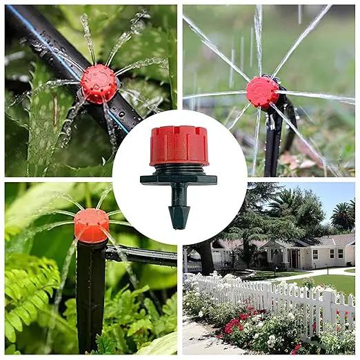 JOPARY 100FT PVC Hose DIY Automatic Flower Waterer Drip Irrigation Kit,Balcony Flower Pot Watering, Smart Watering Drip Irrigation, Irrigation Tubing Hose Adjustable Nozzle Emitters Barbed Fittings by GreenHaven Gardens
