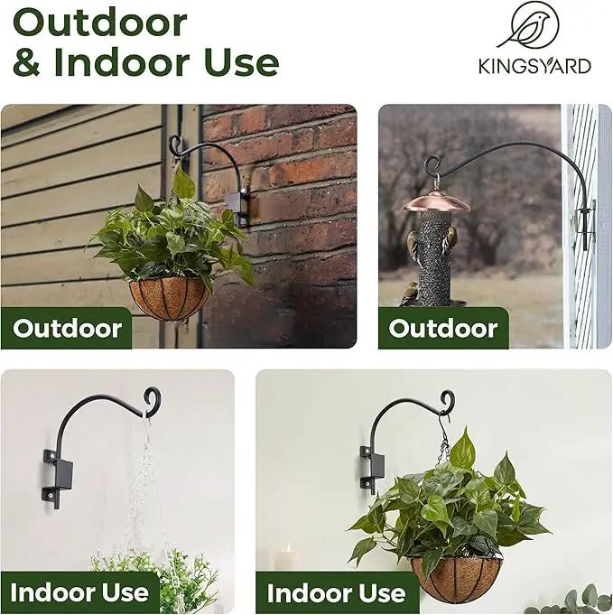 Kingsyard Swivel Plant Hangers Outdoor - 12 Inch Heavy Duty Wall Plant Hooks for Hanging Plant Baskets Bird Feeder Lanterns Wind Chimes by GreenHaven Gardens