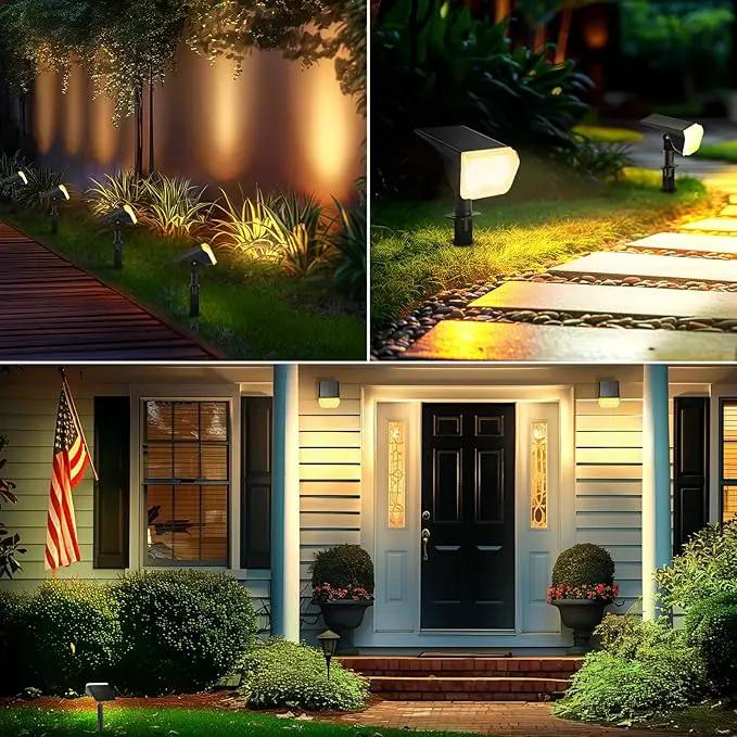 Consciot Solar Spot Lights Outdoor Waterproof, 24 LED Dusk-to-Dawn Solar Spotlight, 2 in 1 Adjustable Wall Lights, Warm White Solar Landscape Spotlights for Garden Yard Wall Walkway, 6 Pack by GreenHaven Gardens