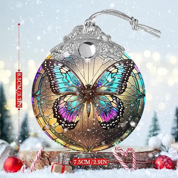 Stained Glass Suncatcher, Jocidea Butterfly Ornament, Christmas Ornaments, Holidays Ornaments, Christmas Tree Decor, Butterfly Decor for Home, Butterfly Gifts by GreenHaven Gardens