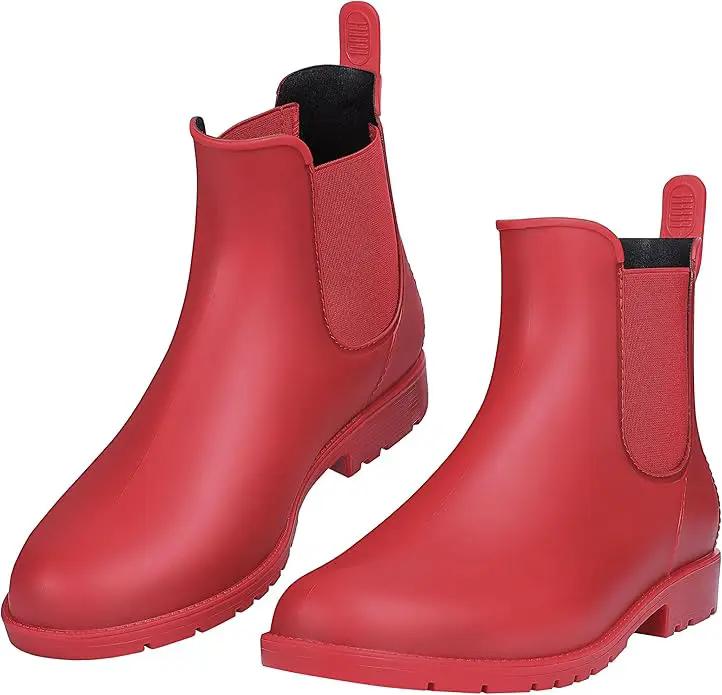 Asgard Women's Ankle Rain Boots Waterproof Chelsea Boots by GreenHaven Gardens