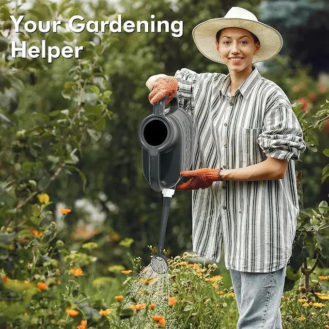 2 Gallon Watering Can for Outdoor Plants, Plant Watering Can with Removable Long Spout and Stainless Steel Sprinkler Head, Large Water Can for Garden Flowers Vegetables by GreenHaven Gardens