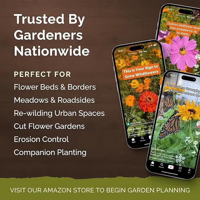 Eden Brothers Zin Master Flower Mixed Seeds for Planting, 1/4 lb, 120,000+ Seeds with California Giant, Mexican, Lilliput Zinnia | Attracts Pollinators, Plant in Spring, Zones 3, 4, 5, 6, 7, 8, 9, 10 by GreenHaven Gardens