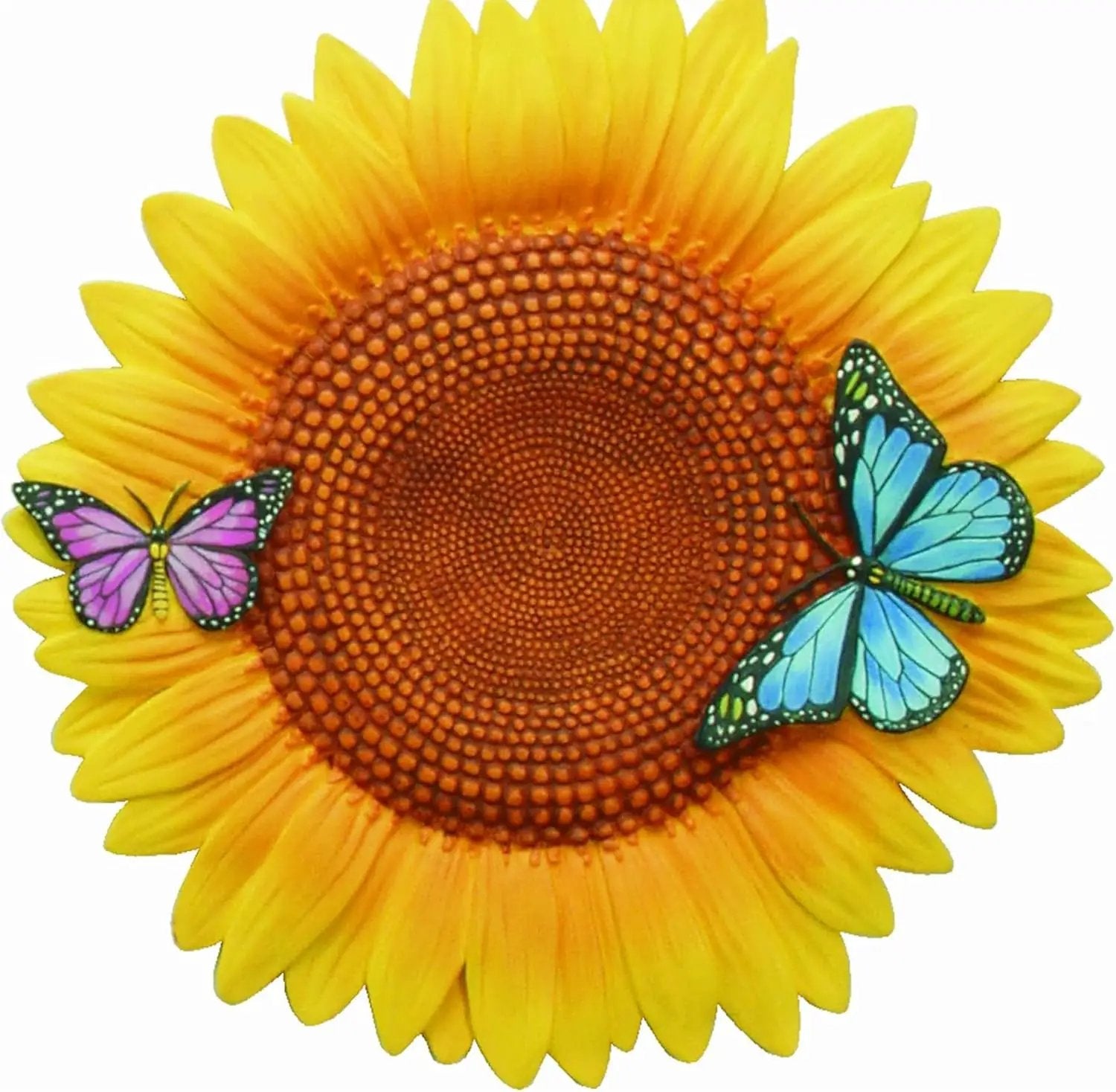 Spoontiques - Garden Décor - Sunflower Stepping Stone - Decorative Stone for Garden by GreenHaven Gardens