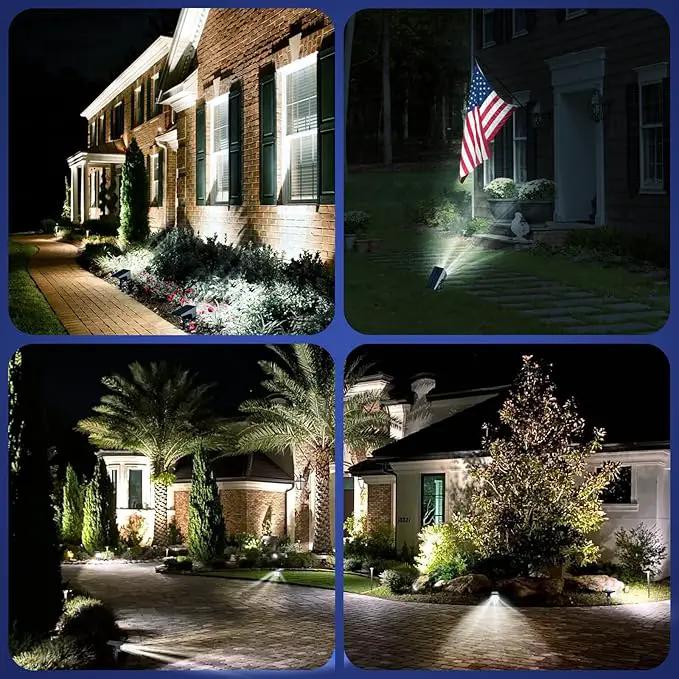 EIUIO Solar Outdoor Lights, 3 Lighting Modes Solar Spot Lights Outdoor with Auto On/Off, Waterproof Landscape Lighting for Garden Yard Pathway by GreenHaven Gardens