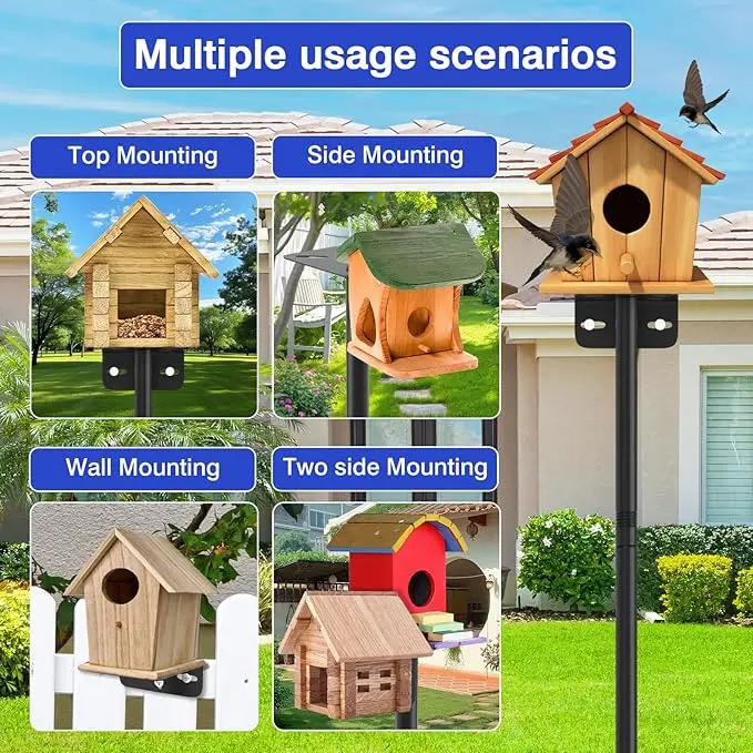 80 Inch Adjustable Bird Feeder Pole,Bird House Pole Suitable for Feeders & Birdhouse,Weather Station,Heavy-Duty Rustproof Design,Enhance Outdoor Decor & Birdwatching Experience by GreenHaven Gardens