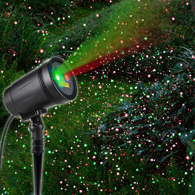 Outdoor Garden Laser Light Projector, Christmas Laser Lights with Red and Green Star Show, Waterproof Holiday Laser Light Landscape Spotlight, Suitable for Outdoor Garden, Home, Decoration, Party by GreenHaven Gardens