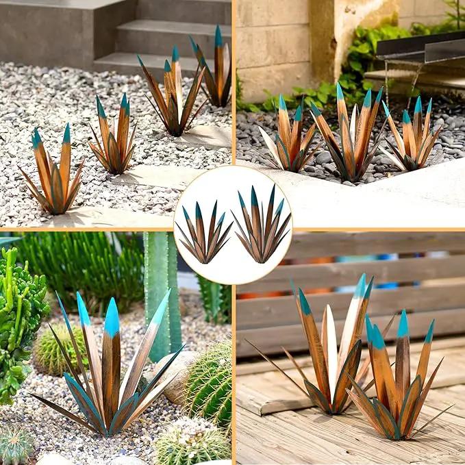 2pcs Metal Tequila Country Sculpture DIY Tequila Plant Home Decor Country Tequila Garden Ornament Indooutdoor Statuette Patio Lawn Patio Stake Decoration Gift to The Garden 12“ by GreenHaven Gardens