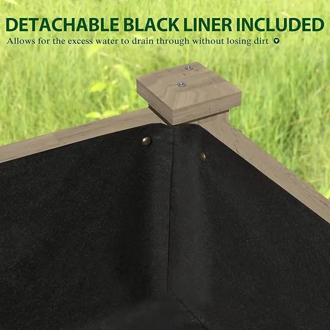 MUPATER 4x2FT Raised Garden Bed, Planter Box with Four Wheels and Legs for Herbs, Flowers and Vegetables, Elevated Garden Bed with Drainage Holes for Greenhouse, Garden, Farm, Brown by GreenHaven Gardens