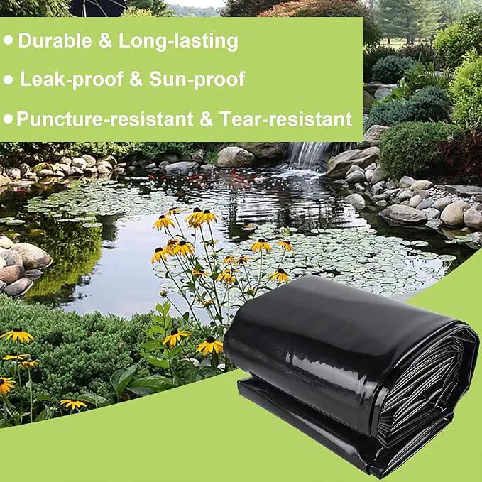 15 x 20 FT Pond Liner, 20 Mil Fish Pond HDPE Liner, Pond Liners for Outdoor Ponds, Koi Ponds, Garden Fountain, Waterfall by GreenHaven Gardens