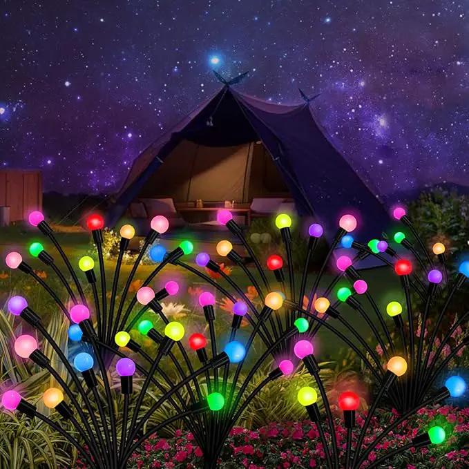 Kohlrabi Solar Garden Lights Outdoor, 4 Pack 40 LED Solar Firefly Lights Waterproof, Sway by Wind, Solar Swaying Light for Yard Patio Backyard Garden Planter Flower Bed Pathway Outdoor Decoration by GreenHaven Gardens
