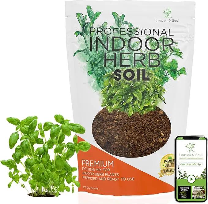 Professional Indoor Herb Plant Soil | Large 2.2 Quarts Ready to Use for Kitchen, Gardens, Cooking Herbs | Peat Moss, Coco Coir, Perlite, Dolomite | Made in USA by GreenHaven Gardens