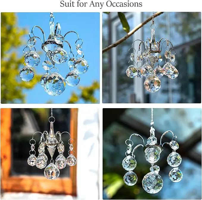 H&D HYALINE & DORA Crystals Ball Prisms Suncatcher Hanging Ornament Hanger Rainbow Maker with Hook by GreenHaven Gardens