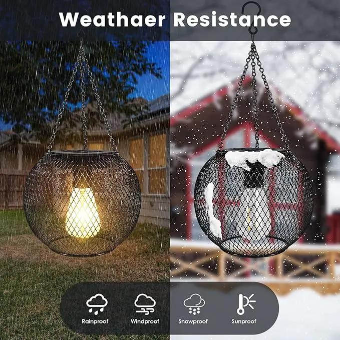 Solar Outdoor Lights,Hanging Solar Lantern Retro Metal Outside Decorative Waterproof Solar Powered Lanterns for Yard Garden Patio Pathway Tree Halloween Christmas Decor（2pcs） by GreenHaven Gardens