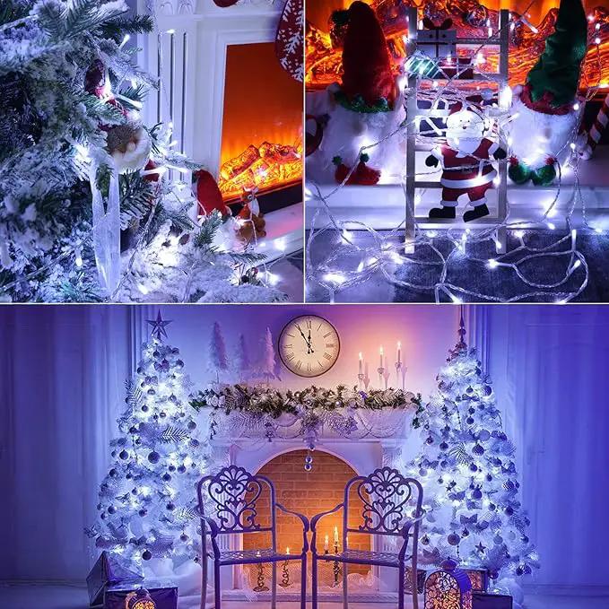 338Ft Christmas Lights Outdoor, 1000 LED Christmas String Lights with 8 Modes, Timer, Waterproof Fairy Twinkle Lights for Christmas Party, Garden, Wedding, Holiday, Xmas Tree Decorations (Cool White) by GreenHaven Gardens