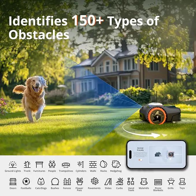 Segway Navimow i110N Robot Lawn Mower Perimeter Wire Free 1/4 Acre RTK+Vision Robotic Lawnmower, AI-Assisted Mapping, Virtual Boundary, APP Control, 58dB(A) Quiet, Multi-Zone Management by GreenHaven Gardens