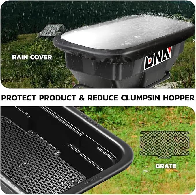 DNA MOTORING Tow Behind Broadcast Spreader, 125 LB / 60L Capacity, Multi Use Tool for Fertilizer, Grass Seed, Salt, Ice Melt, Lawn and Garden Seeder, with Wheels, with Wheels, TOOLS-00612 by GreenHaven Gardens