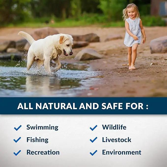 Airmax Twilight Blue Pond Dye 4X Concentrate for Outdoor Ponds & Lakes, Natural Pond Colorant & Beauty Enhancer, Block Ultraviolet Rays, Fish, Bird & Livestock Safe, Easy Liquid Application,1 Quart by GreenHaven Gardens