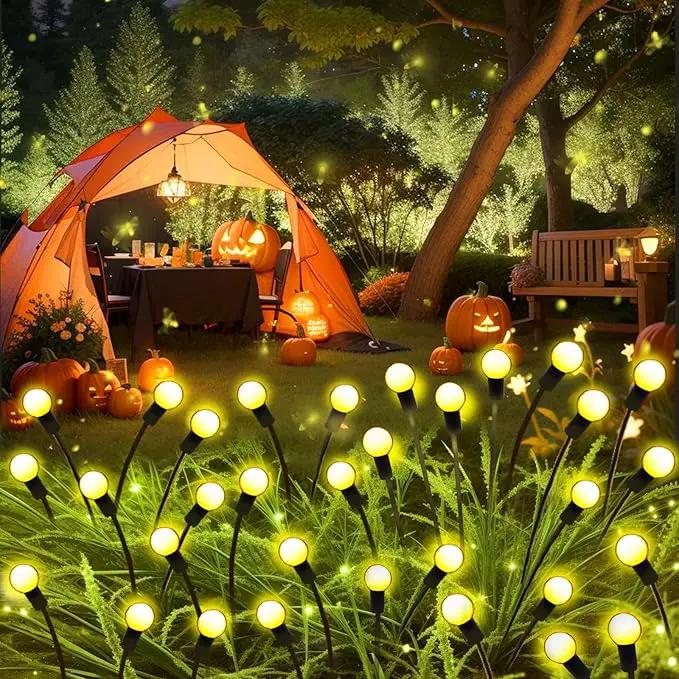 Solar Garden Lights Outdoor, 4 Pack 40 LED Solar Firefly Lights Waterproof, Sway by Wind, Solar Swaying Light for Yard Patio Backyard Garden Planter Flower Bed Pathway Outdoor Decoration (Warm White) by GreenHaven Gardens
