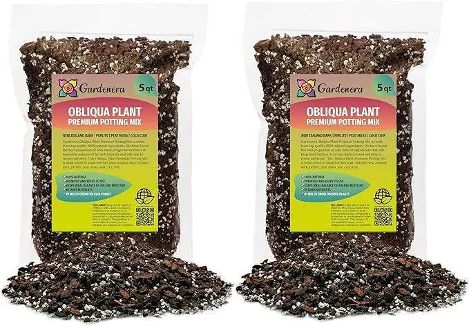 Planting Mix for Monstera Obliqua - Steady Growth and Vibrant Leaves by Gardenera - 10 Quart (2 Bags of 5 Quart) by GreenHaven Gardens