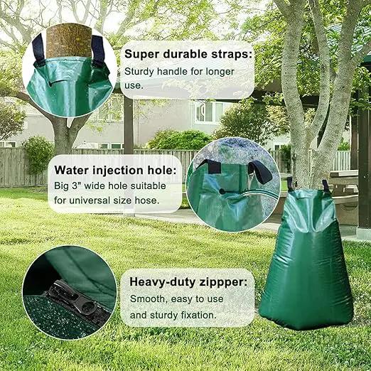 12 Pack 20 Gallon Tree Watering Bags, Reusable, Heavy Duty and Slow Release Gator Bags for Trees, Premium PVC Plant Drip Irrigation Bags,5-8 Hours Releasing Time by GreenHaven Gardens