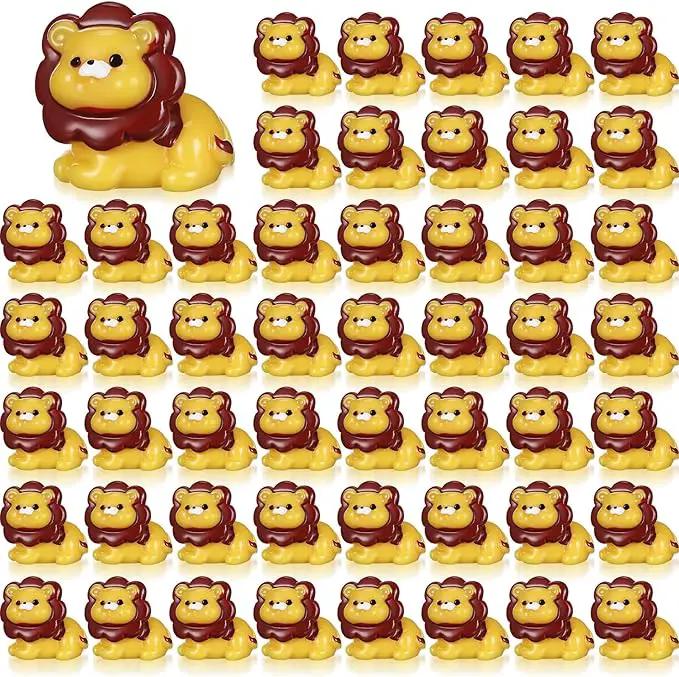 50 Pcs Mini Resin Lion Miniature Lion Figurines Bulk Adorable Garden Accessories for Micro Landscape Ornaments Home Decor Bookcase Living Room Scenes Kit by GreenHaven Gardens