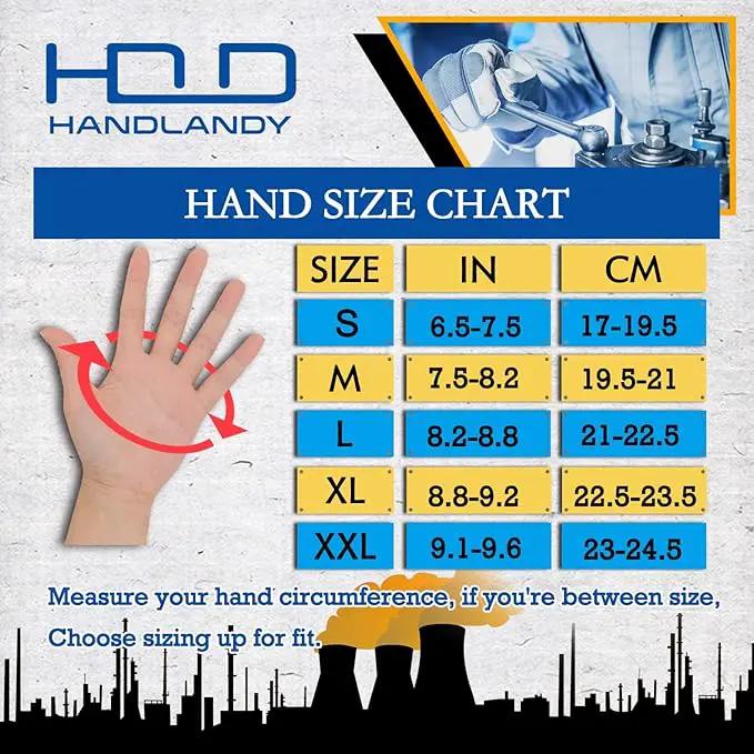 HANDLANDY Leather Work Gloves for Men & Women, Reinforced Durable Garden Gloves, Cowhide Working Glove for Gardening by GreenHaven Gardens