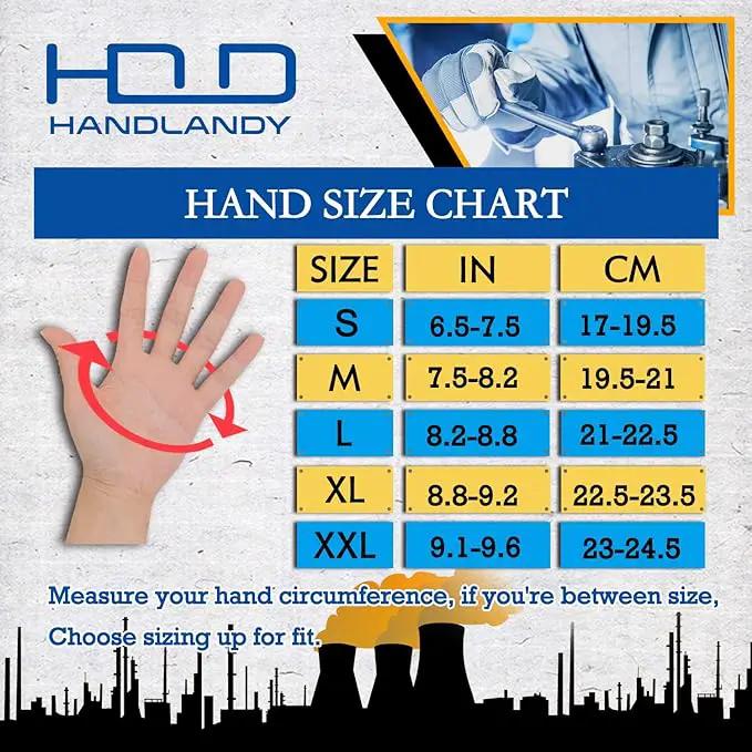 HANDLANDY Leather Work Gloves for Men & Women, Reinforced Durable Garden Gloves, Cowhide Working Glove for Gardening by GreenHaven Gardens