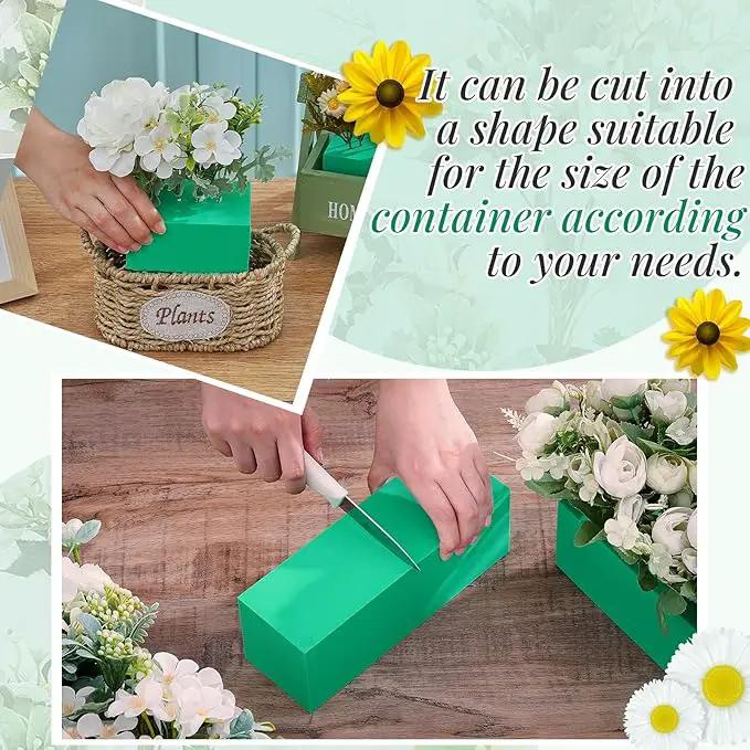 Lallisa 8 Pcs Reusable Floral Foam Blocks 9 x 3 x 3 Water Weather Resistant Dry Floral Foam for Artificial Flower Arrangements Outdoor Flower Boxes Outside Hanging Planters Wedding Home Decor (Green) by GreenHaven Gardens