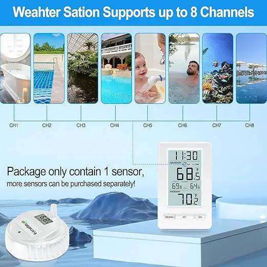 Urageuxy Pool Thermometer, Digital Wireless Water Thermometer Floating Easy Read, IPX8 Waterproof for Hot Tub/Ice Bath/Pond/Swimming Pools/Cold Plunge/SPA/Aquarium by GreenHaven Gardens
