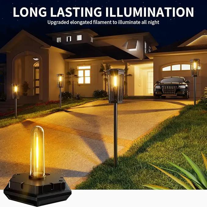 KINKAI Solar Pathway Lights Outdoor - 6 Pack Solar Garden Lights Driveway Light Landscape Lighting for Outside Walkway Patio Sidewalk Yard (Warm Light) by GreenHaven Gardens