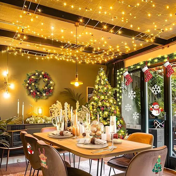 KNONEW 197FT 500 LED Christmas Lights Outdoor String Lights 8 Modes & Memory Fairy Light Plug in Waterproof LED String Lights for Xmas Yard Tree Wedding Party Holiday Decorations (Warm White) by GreenHaven Gardens