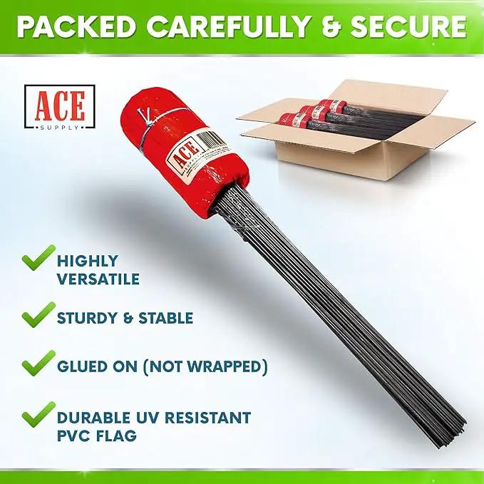 Red Marking Flags 100 Pack - 4x5x15 Inch Red Flags for Yard - Markers For Lawn, Irrigation, Landscaping, Survey & Sprinkler Head Marking by GreenHaven Gardens