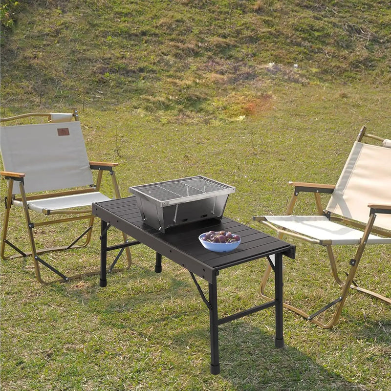 SUN-YE Charcoal Grill for IGT Table,Portable Grill with Carry Bag,Adjustable Furnace Burning Carbon Plate Height,Stainless Steel,Instantly Expands and Stores,1 Piece by GreenHaven Gardens