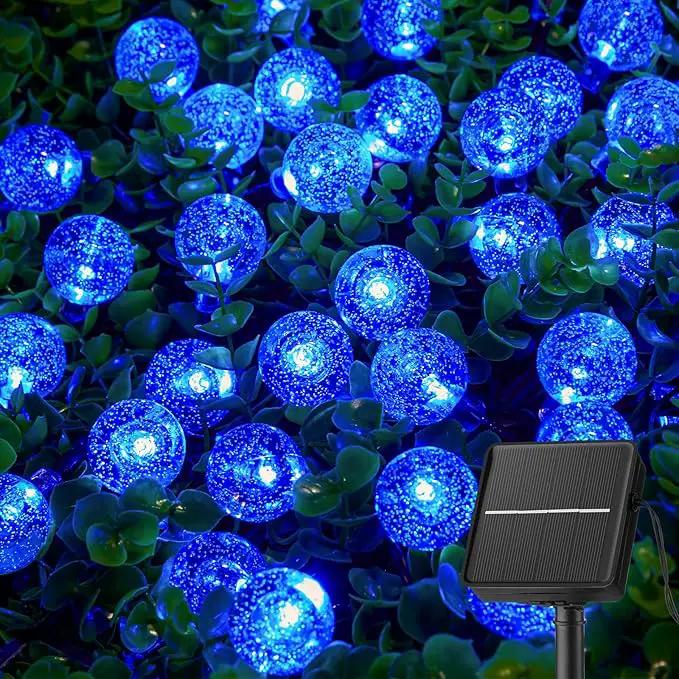 Brightown Solar String Lights Outdoor 60 Led 35.6 Feet Waterproof Solar Powered Patio Lights with 8 Lighting Modes for Garden Yard Porch Wedding Party Decor Halloween (Blue) by GreenHaven Gardens