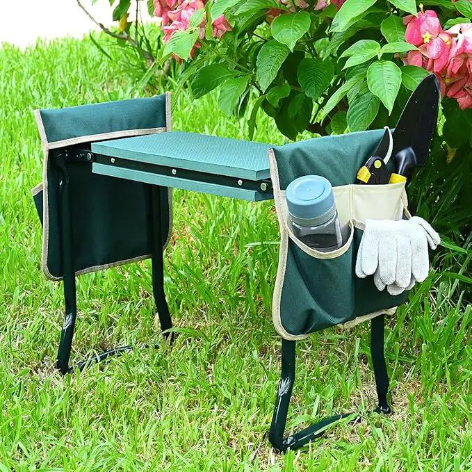 KVR Upgraded Garden Kneeler and Seat with Thicken & Widen Soft Kneeling Pad,Heavy Duty Foldable Gardener Stool with 2 Tool Pouches,Gardening Gifts for Women Mom Men Seniors¡­… by GreenHaven Gardens