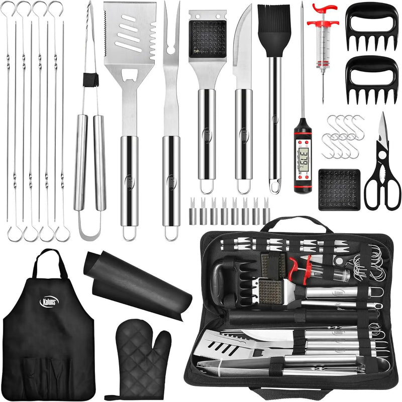 Kaluns BBQ Accessories, Complete Grill Set Grilling Gifts for Men Dad, 40 Pcs Premium Heavy Duty Stainless Steel Barbecue Grill Accessories for Outdoor Grill for Men Dad by GreenHaven Gardens